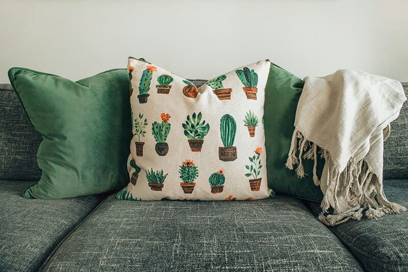 Digitally printed cushions and home-textile fabrics