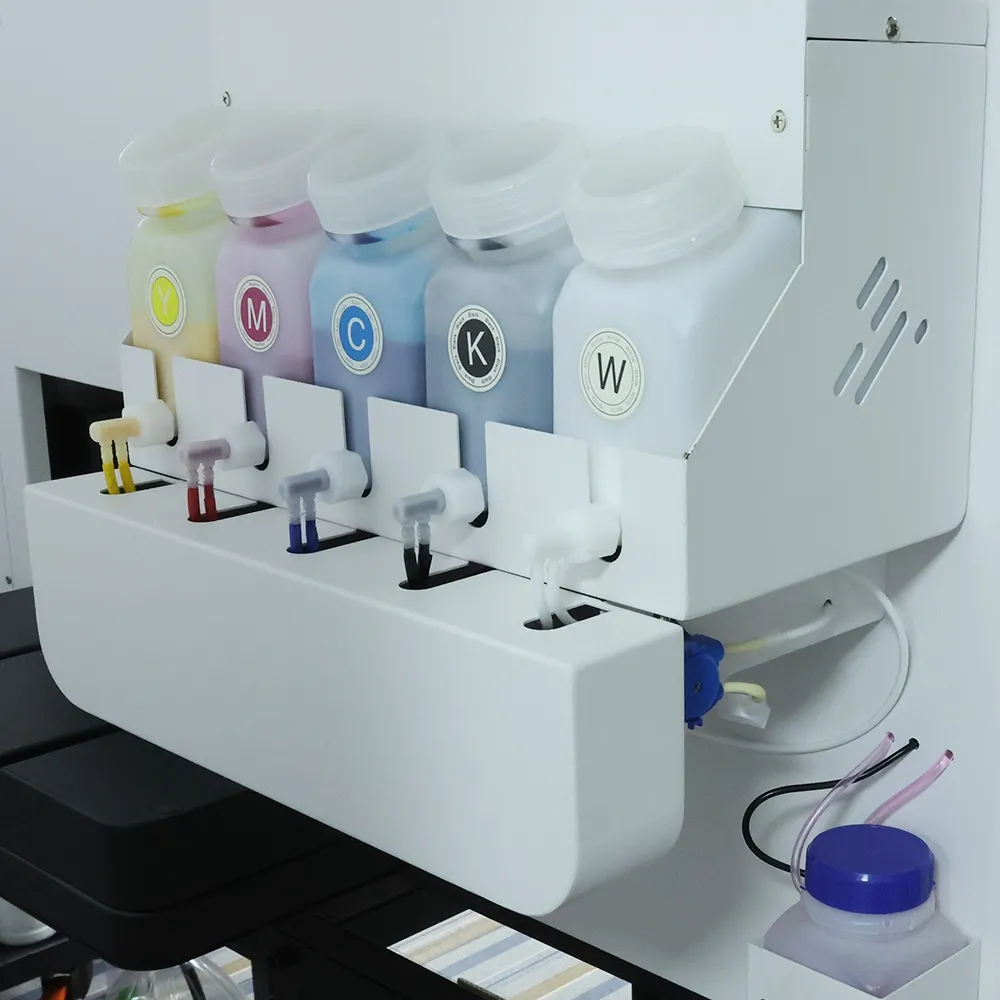 Impresora DTG HY-4050, Canales independientes de color y blanco