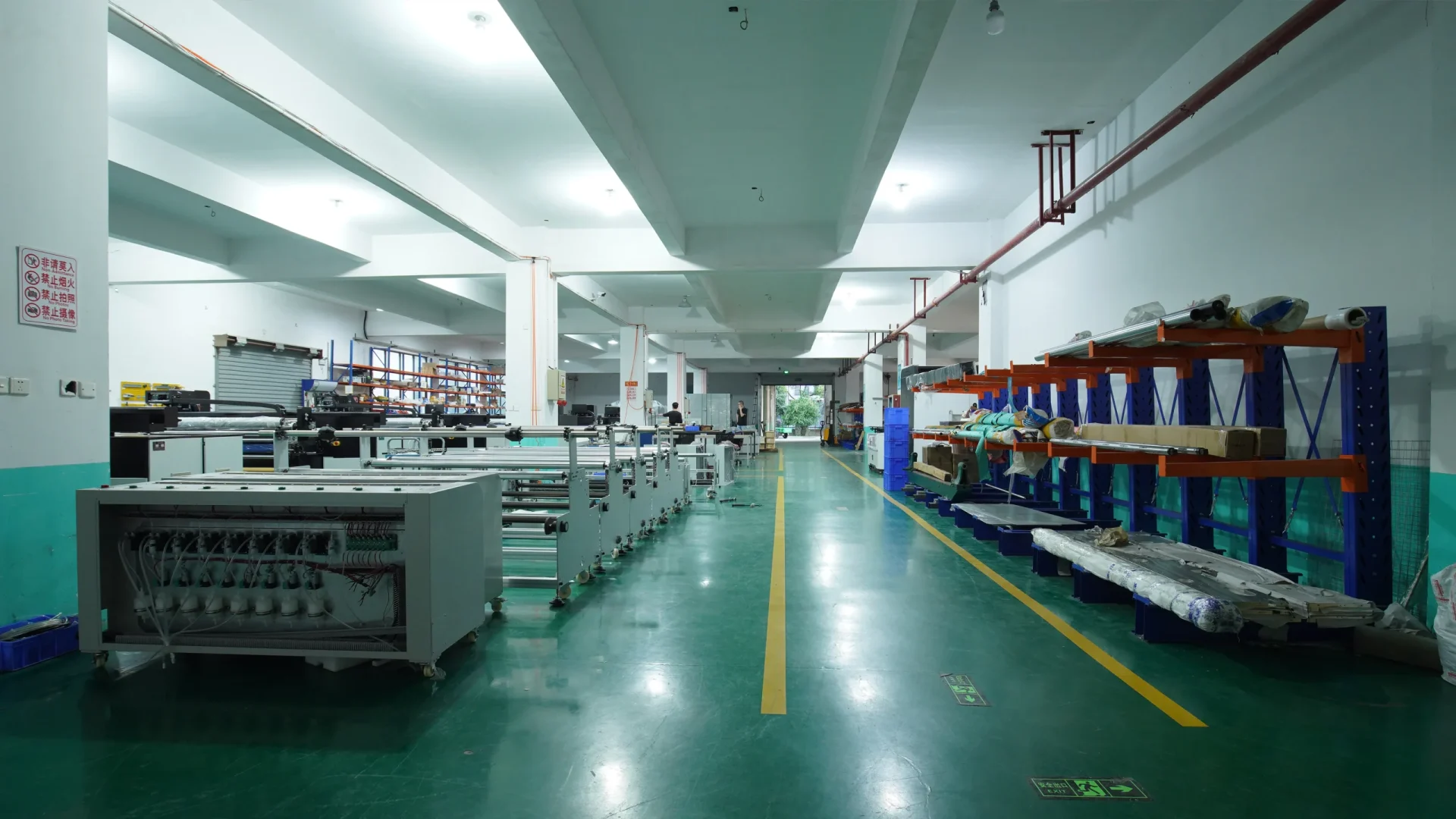 Digital printing machine parts and service workshop at the Shenzhen factory