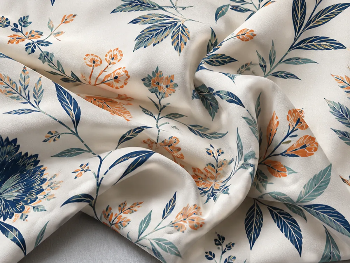 Reactive-print application visualization on folded cotton fabric
