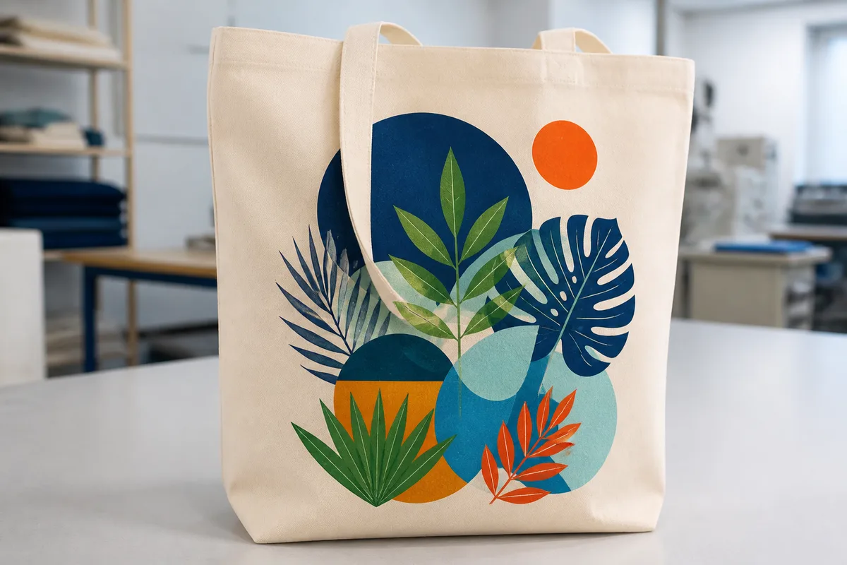 Canvas Bags, Dual vacuum hold-down keeps stiff canvas flat for edge-to-edge prints