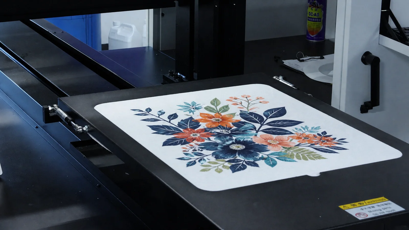 After printing. Reactive print view in the same panel and platen position.