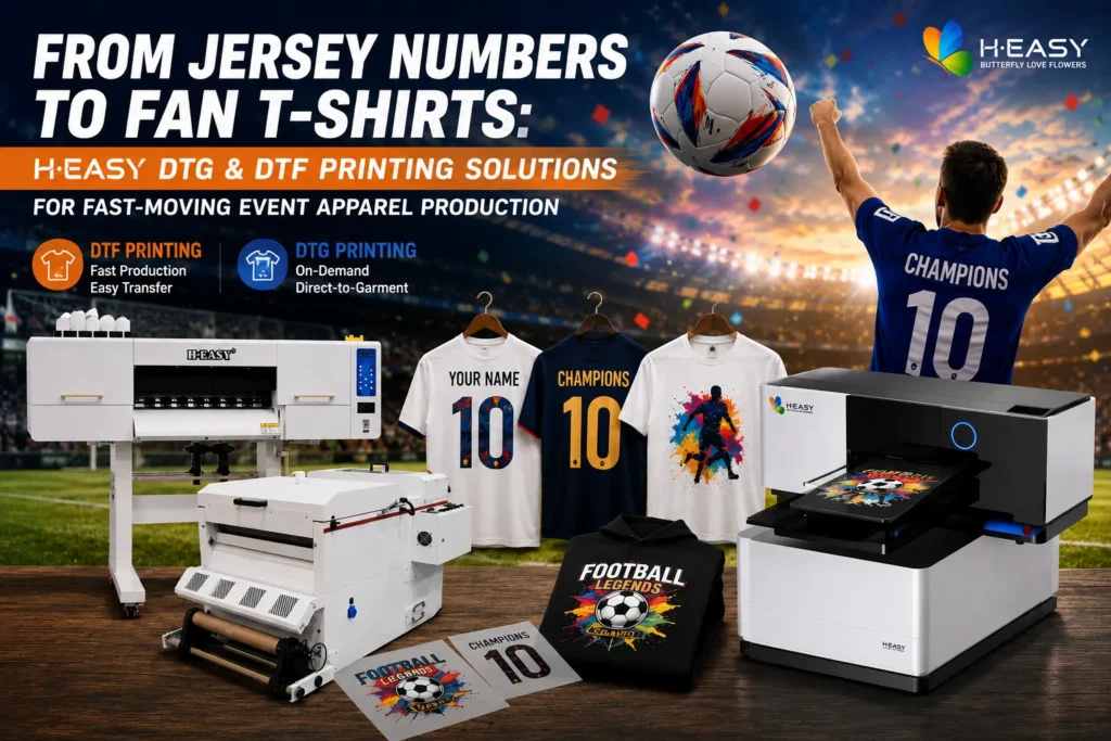 From Player Jerseys to Fan T-Shirts: How H·EASY DTG and DTF Printing Power Event Apparel Production